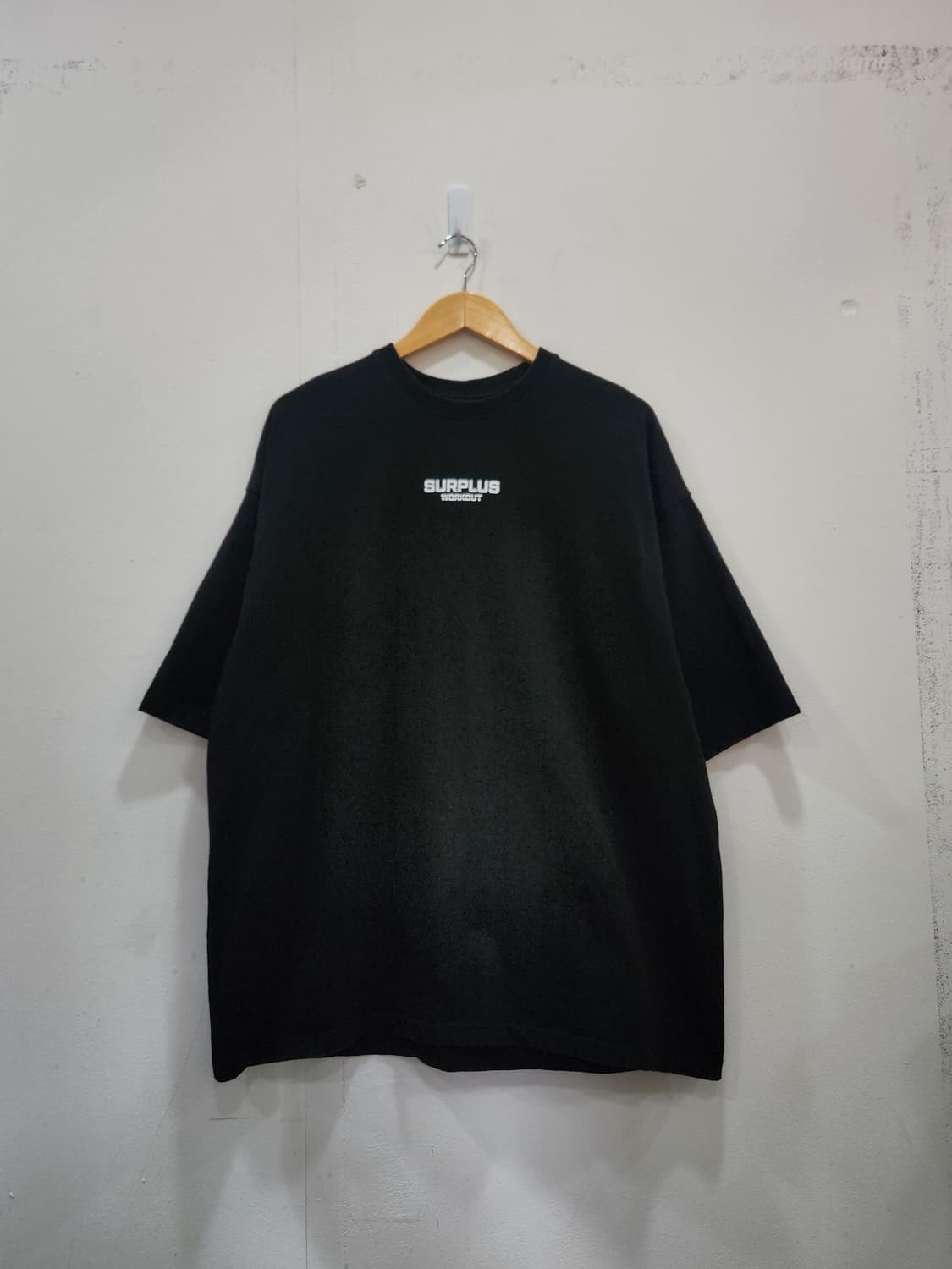 [L/XL] SURPLUS WORKOUT 검정 반팔 티셔츠 오버핏 상품이미지3