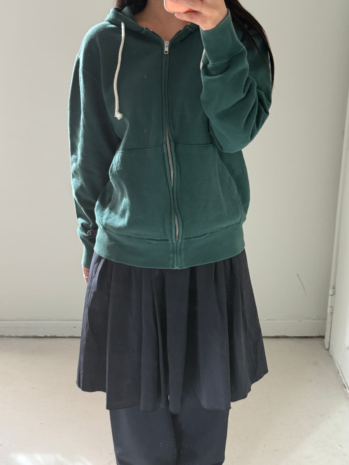 일본빈티지 챔피온 헌터그린 후드집업  상품이미지4