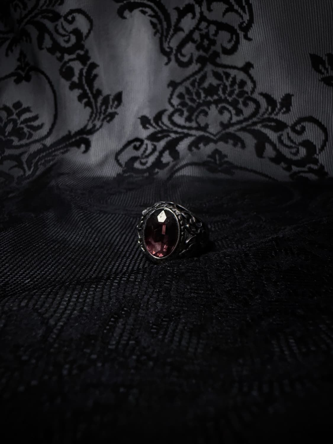 [VINTAGE] ༺ RING 003 고딕 앤틱 와인 루비 실버 반지 상품이미지2