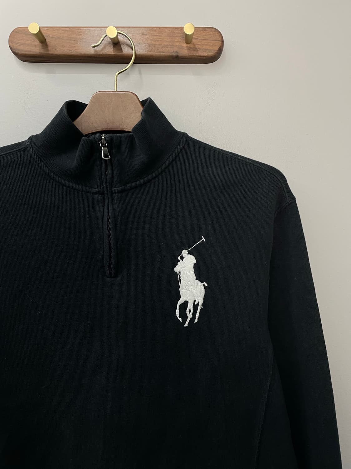 폴로 랄프로렌 빅포니 블랙 반집업 니트 H1770 상품이미지3