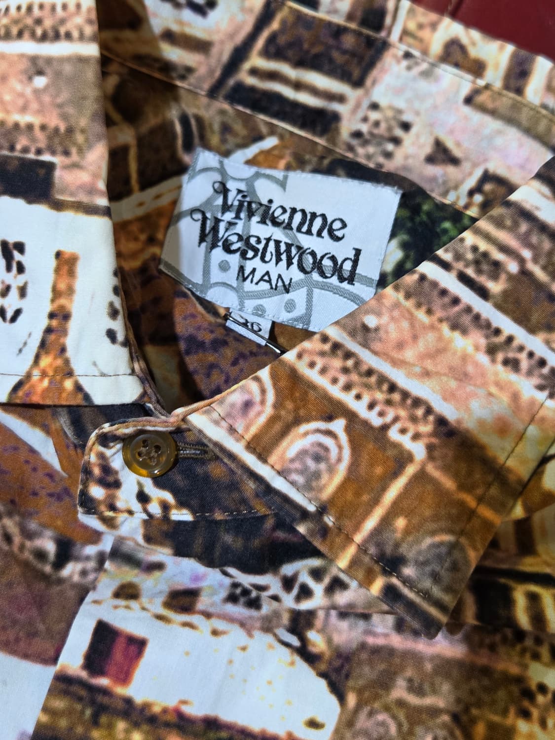 비비안웨스트우드 오렌지브라운 패턴셔츠 상품이미지4