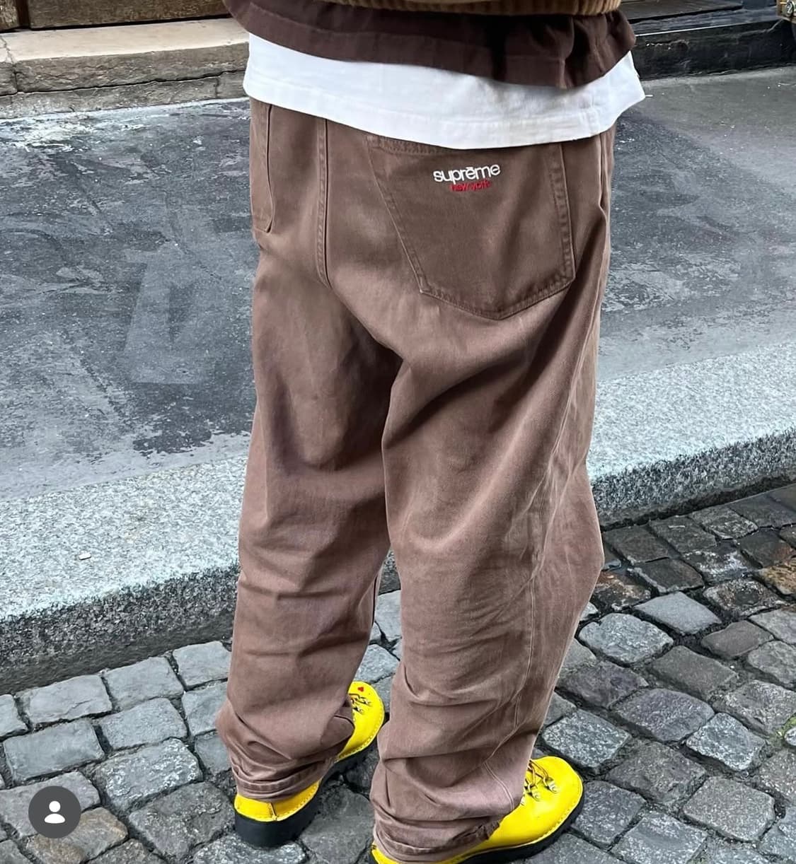 23fw 슈프림 배기 팬츠 브라운 상품이미지1