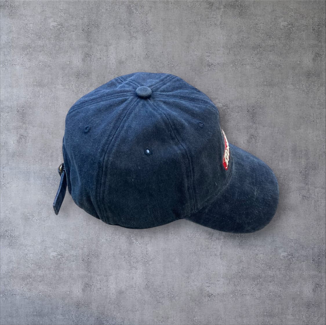 휴먼앤캣 네이비 컬러 파운드3 스턴 워시드 볼캡 상품이미지4