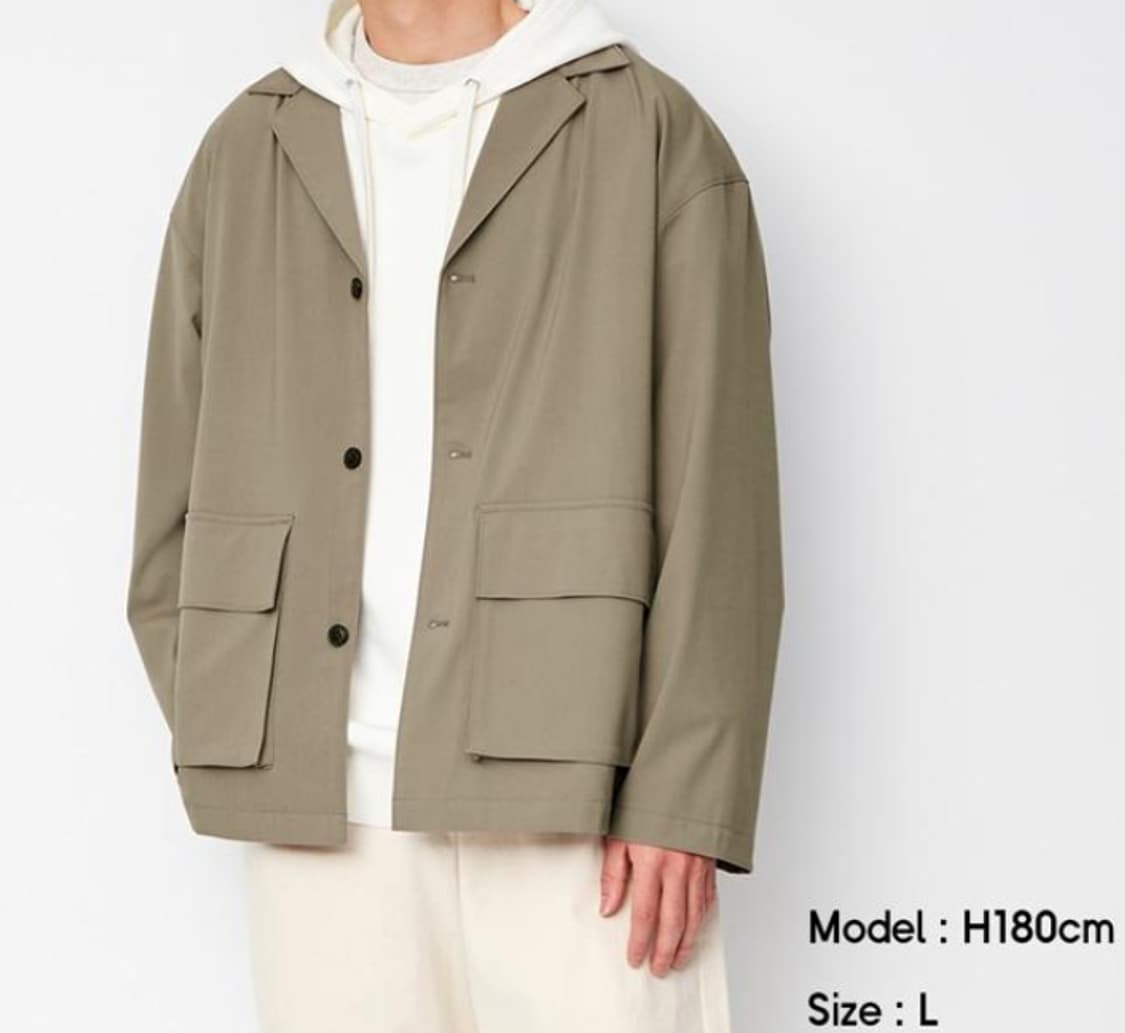 G U Oversized Shirt Blouson 상품이미지10