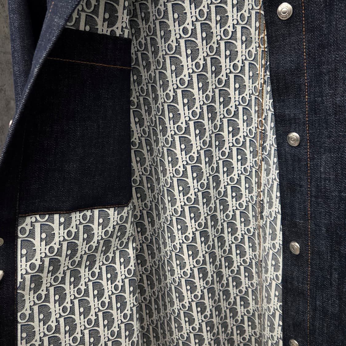 디올 오블리크 청 데님 셔츠 자켓 54 상품이미지4