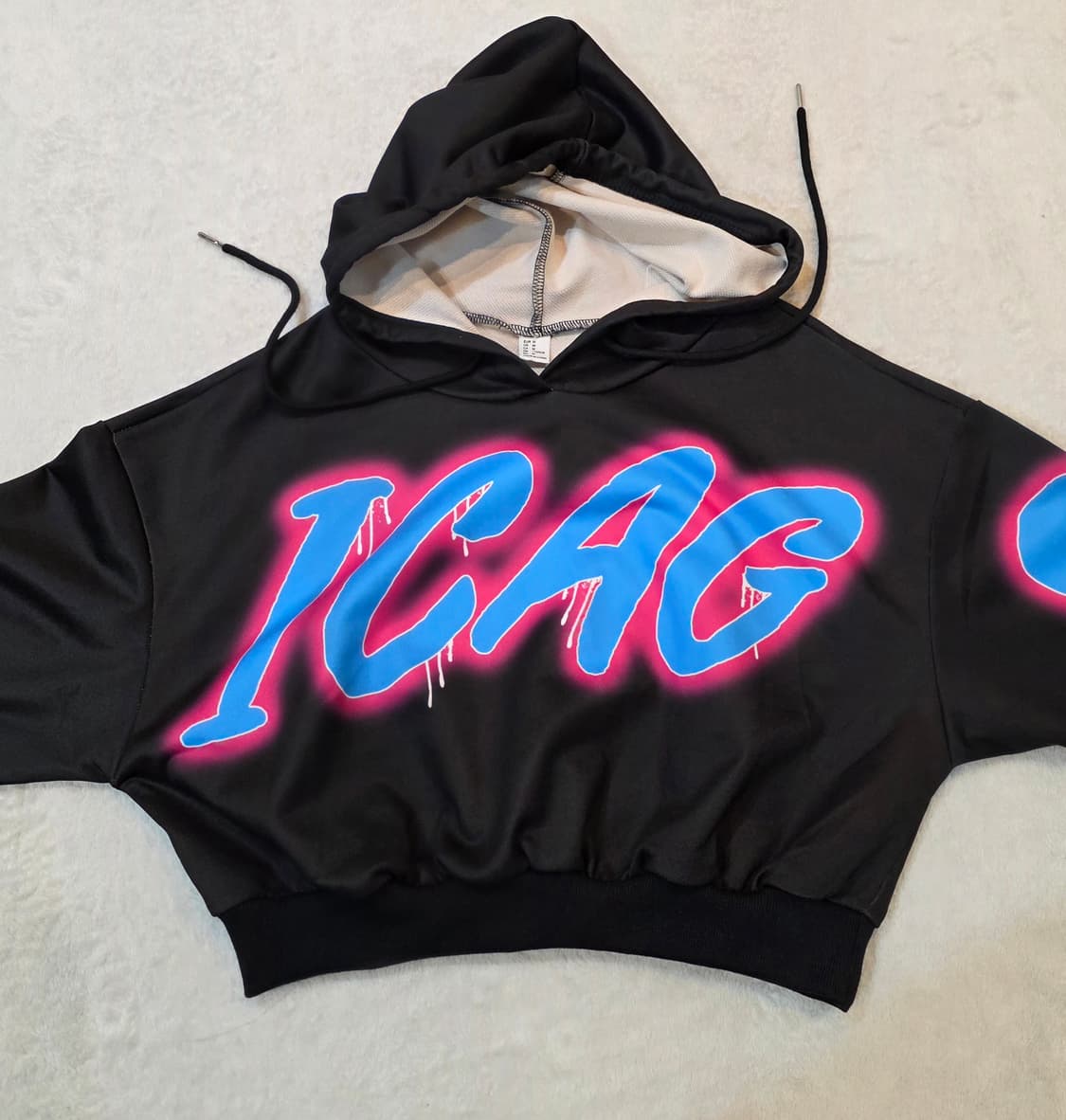 (여성) 페인팅 포인트 크롭 후드티 츄리닝 st 상품이미지4