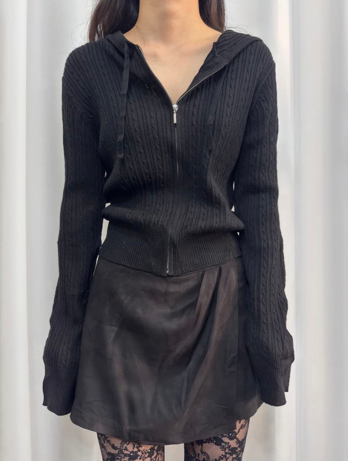 gu knit hood zipup 상품이미지2