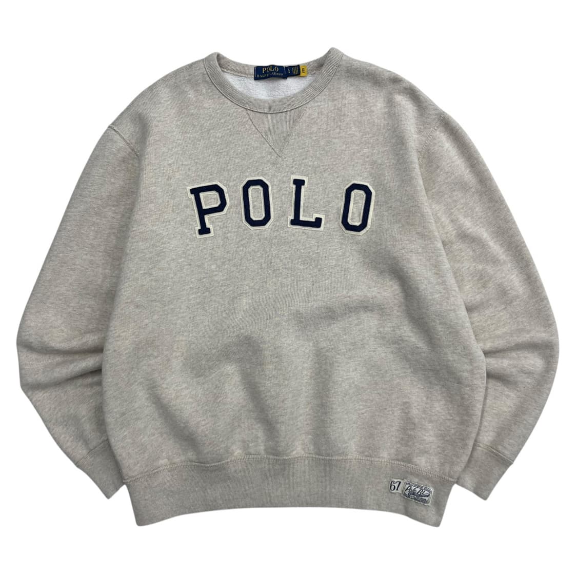 폴로 랄프로렌 센터로고 아이보리 맨투맨 L 상품이미지2