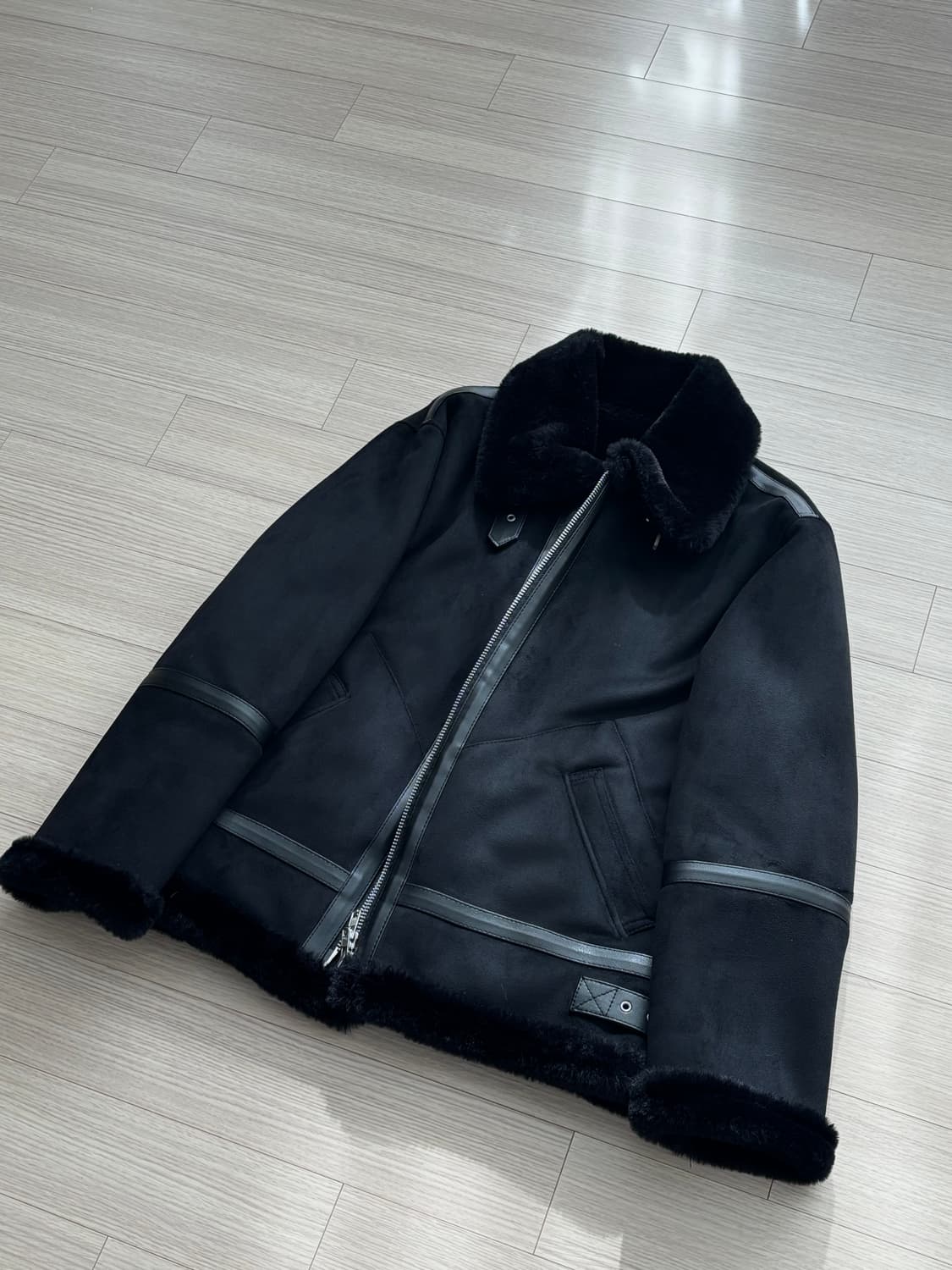 도프제이슨 스웨이드 무스탕 블랙M 상품이미지1