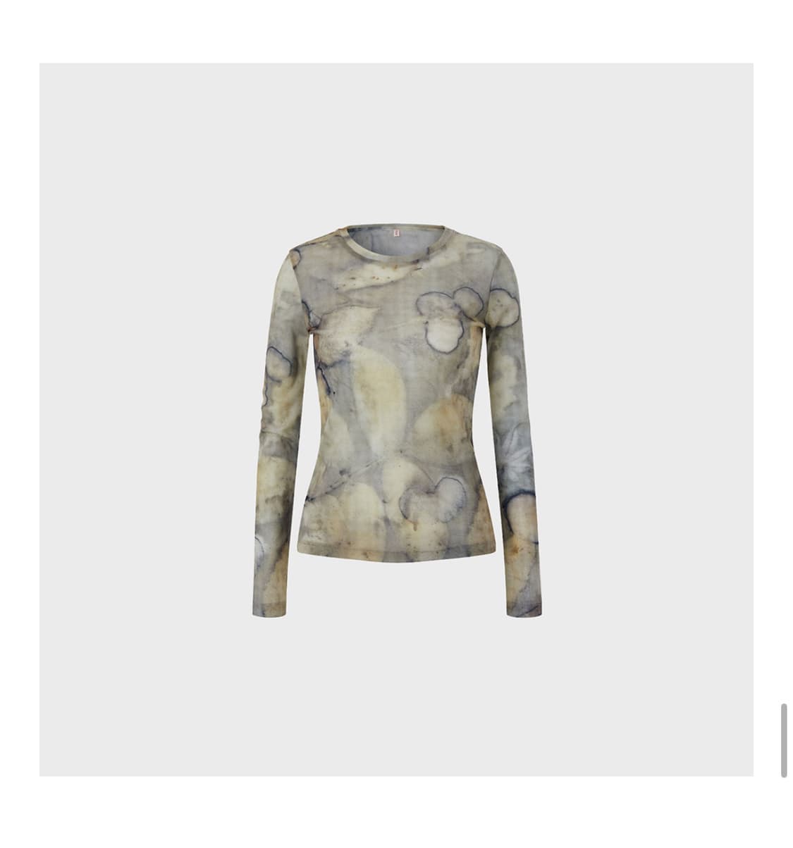 티크 leaf dyed mesh long sleeve top 상품이미지1