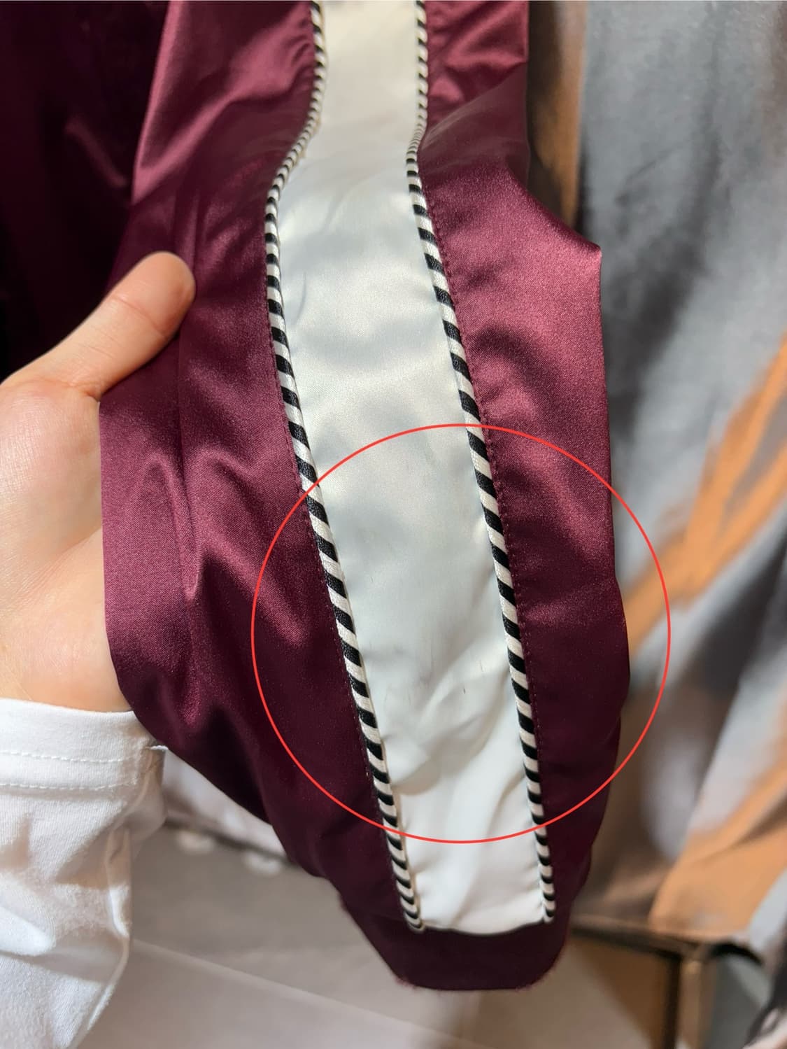 M 버건디 글로시 하트윙 스카잔 상품이미지8