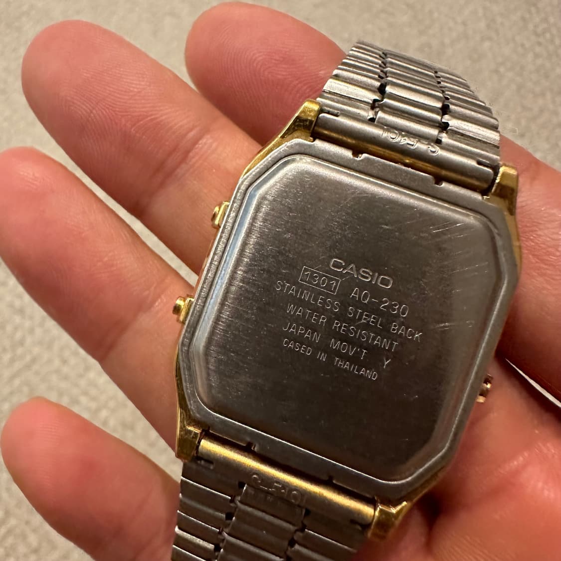 카시오 (CASIO) AQ-230 금장 시계 상품이미지5