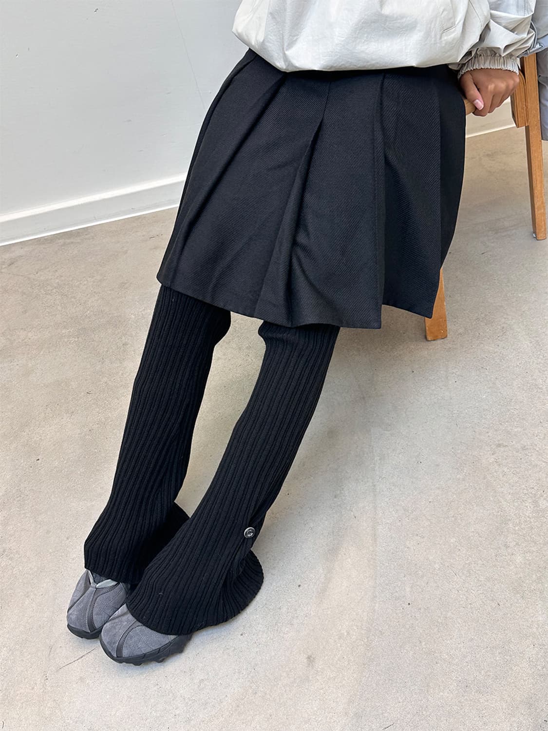 마뗑킴 matin kim 레이어드 니트 부츠컷 팬츠 바지 S 새상품 상품이미지2