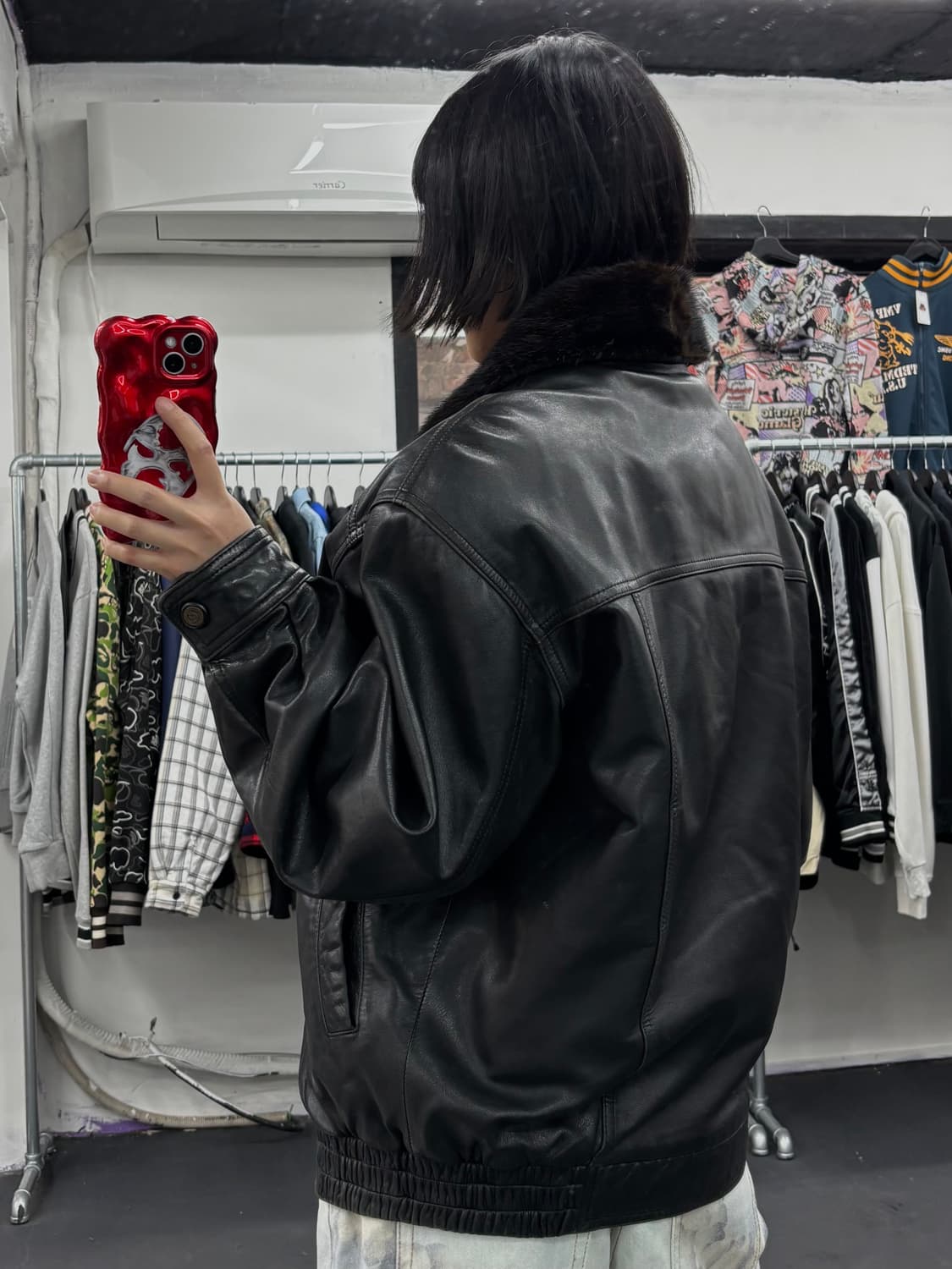 VTG Ventura 양가죽 레더 봄버자켓 상품이미지4