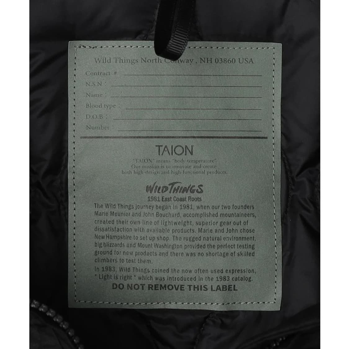 Wildthings x taion x ships 숏몬스터파카 상품이미지8