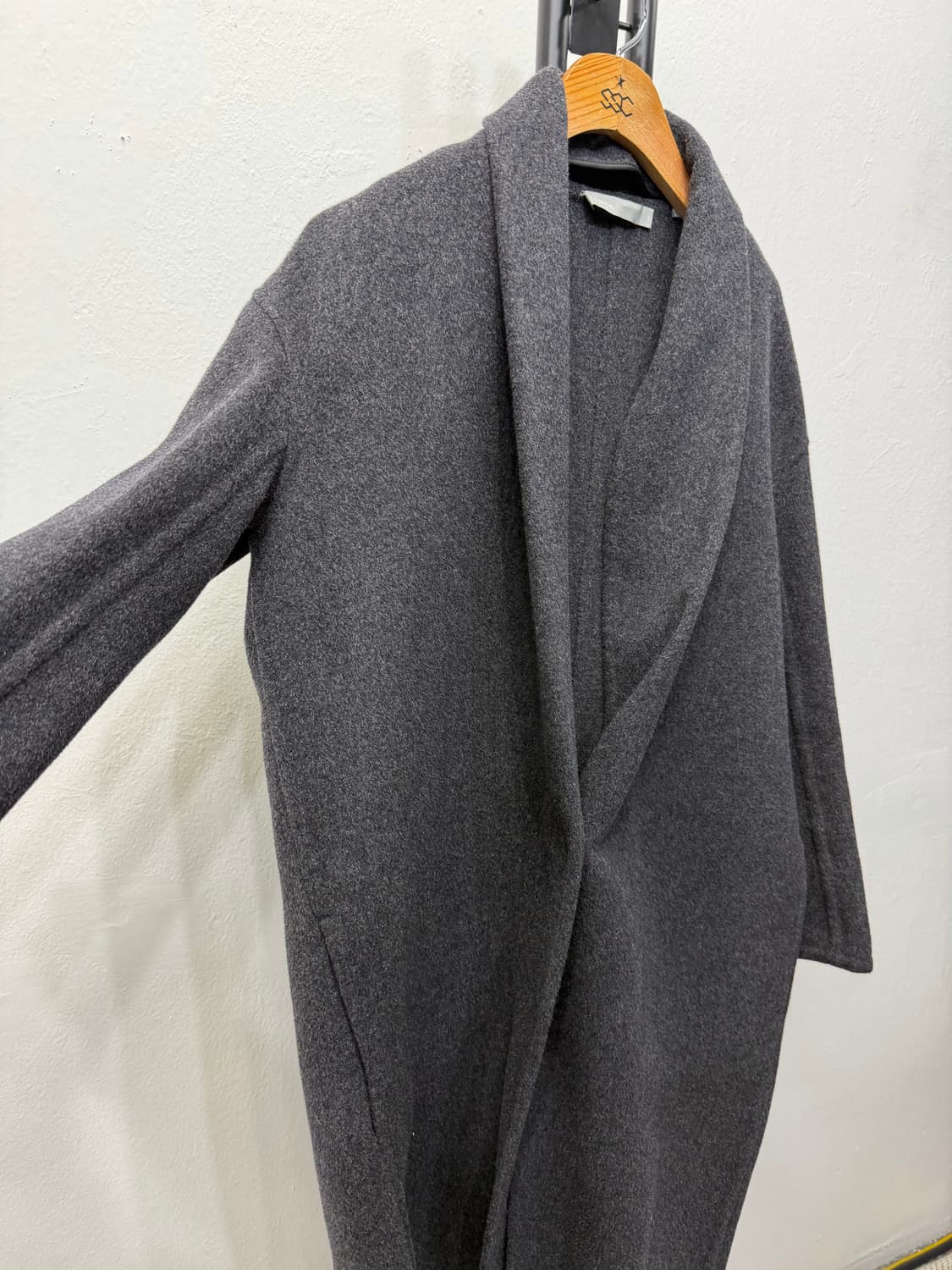 정품) VINCE 빈스 차콜 오버사이즈 블렌드 코트 XS 상품이미지2