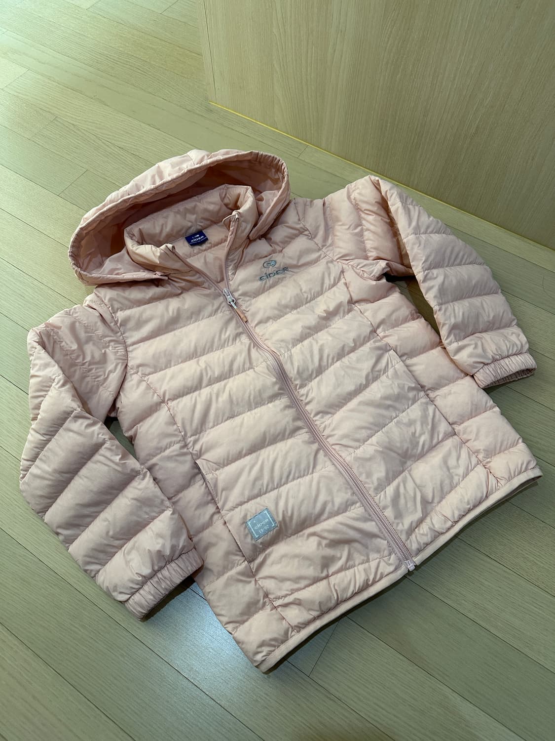 아이더 키즈 베이직 경량패딩 155 핑크 상품이미지1