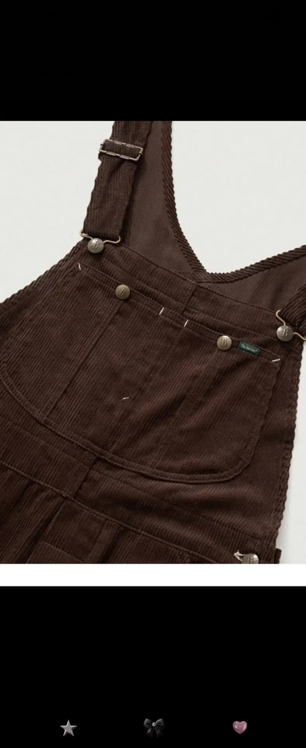 더바넷 브라운 코듀로이 오버롤 상품이미지2