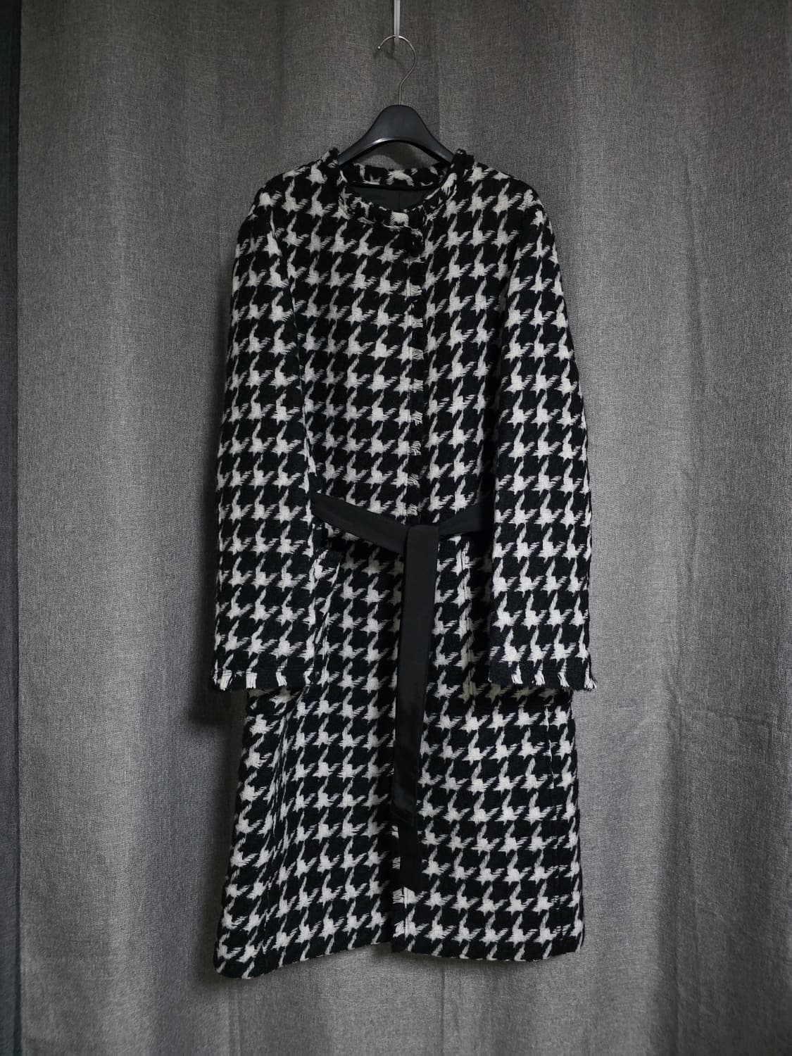 블루페페 하운드체크 롱코트 상품이미지1