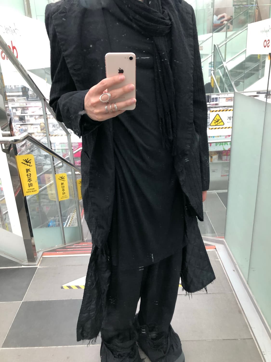 블랙 꼼데가르송 하이넥 리버서블 도킹 코트 상품이미지3