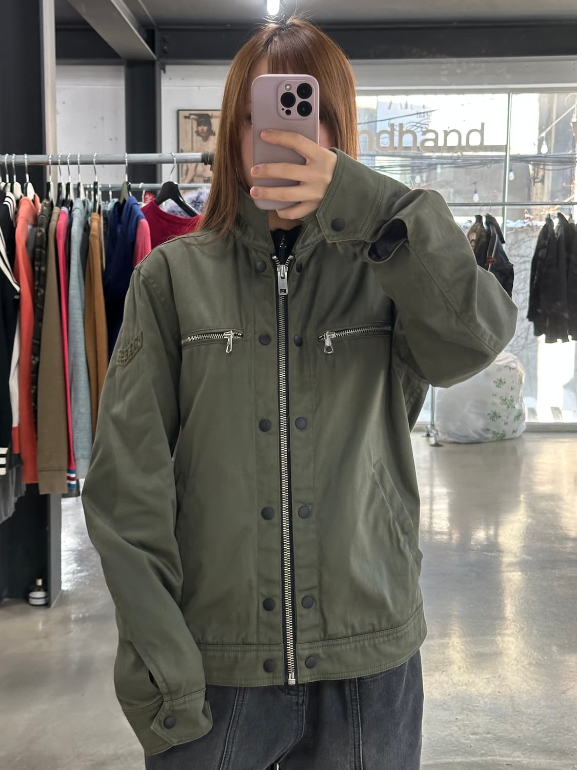 디젤 더블지퍼 스냅버튼 야상 레이싱자켓 상품이미지1