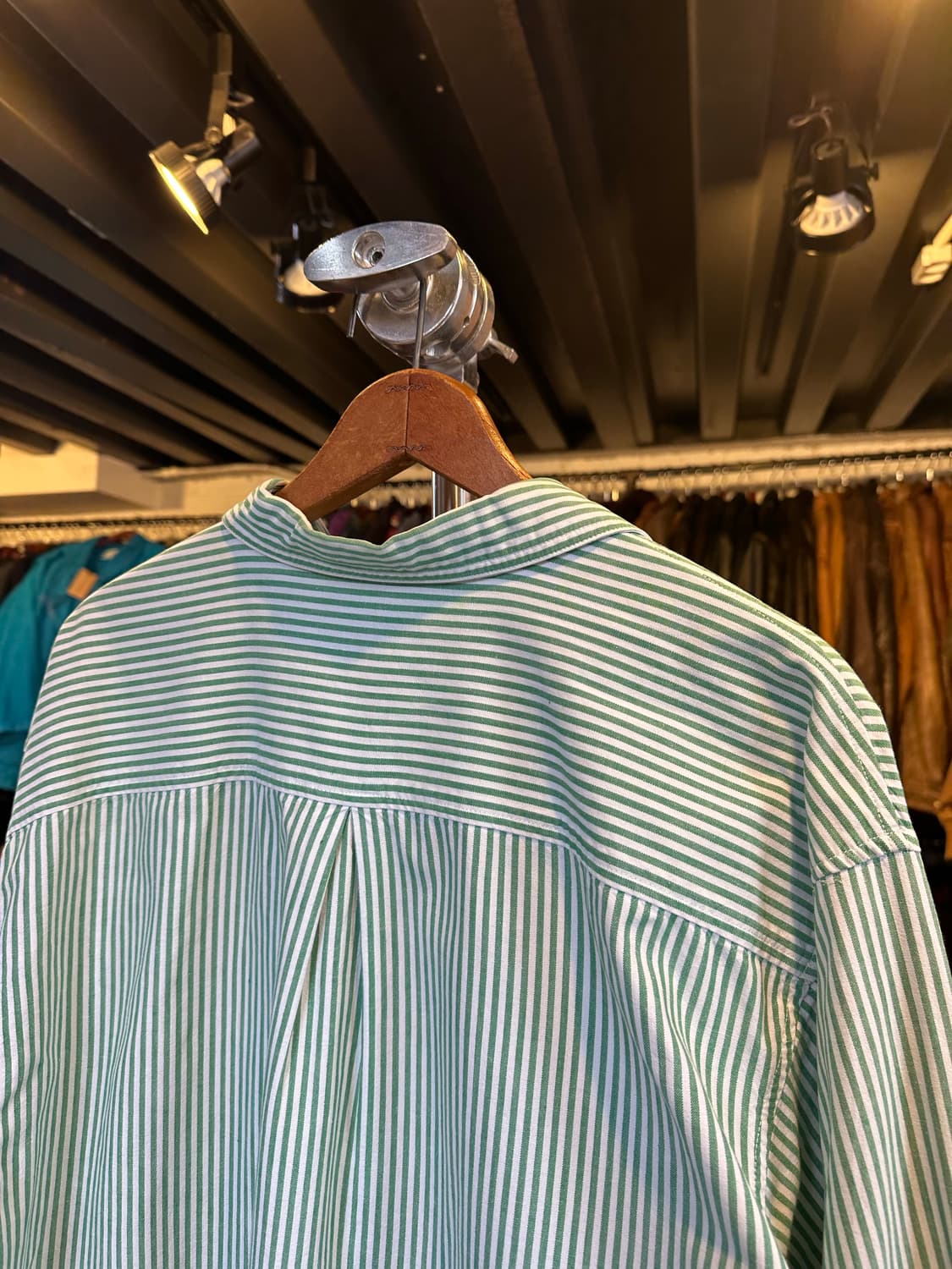 90s 워너브라더스 루니툰 자수 스트라이프 셔츠 1995 상품이미지6