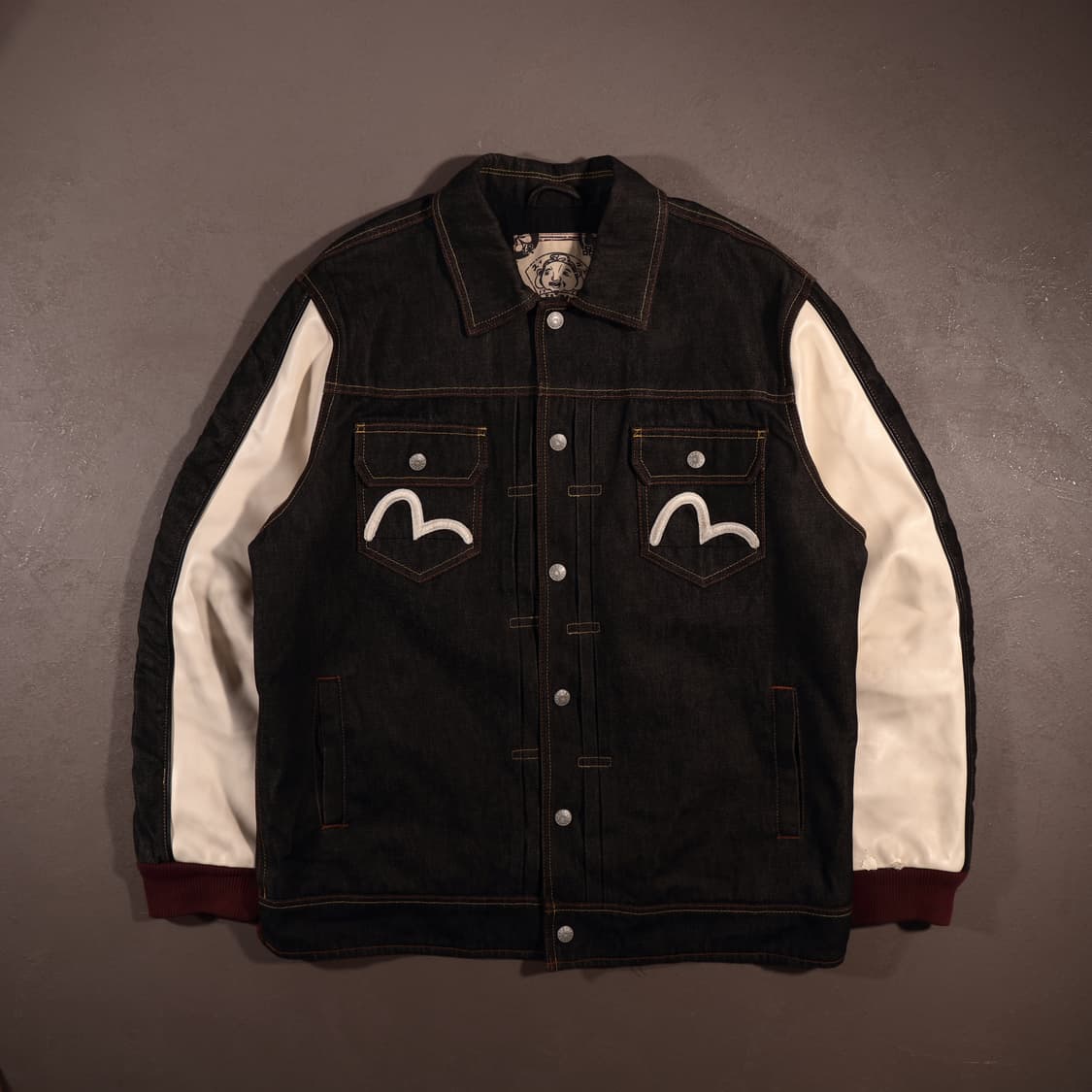 에비수 빅로고 레더 데님자켓 상품이미지3