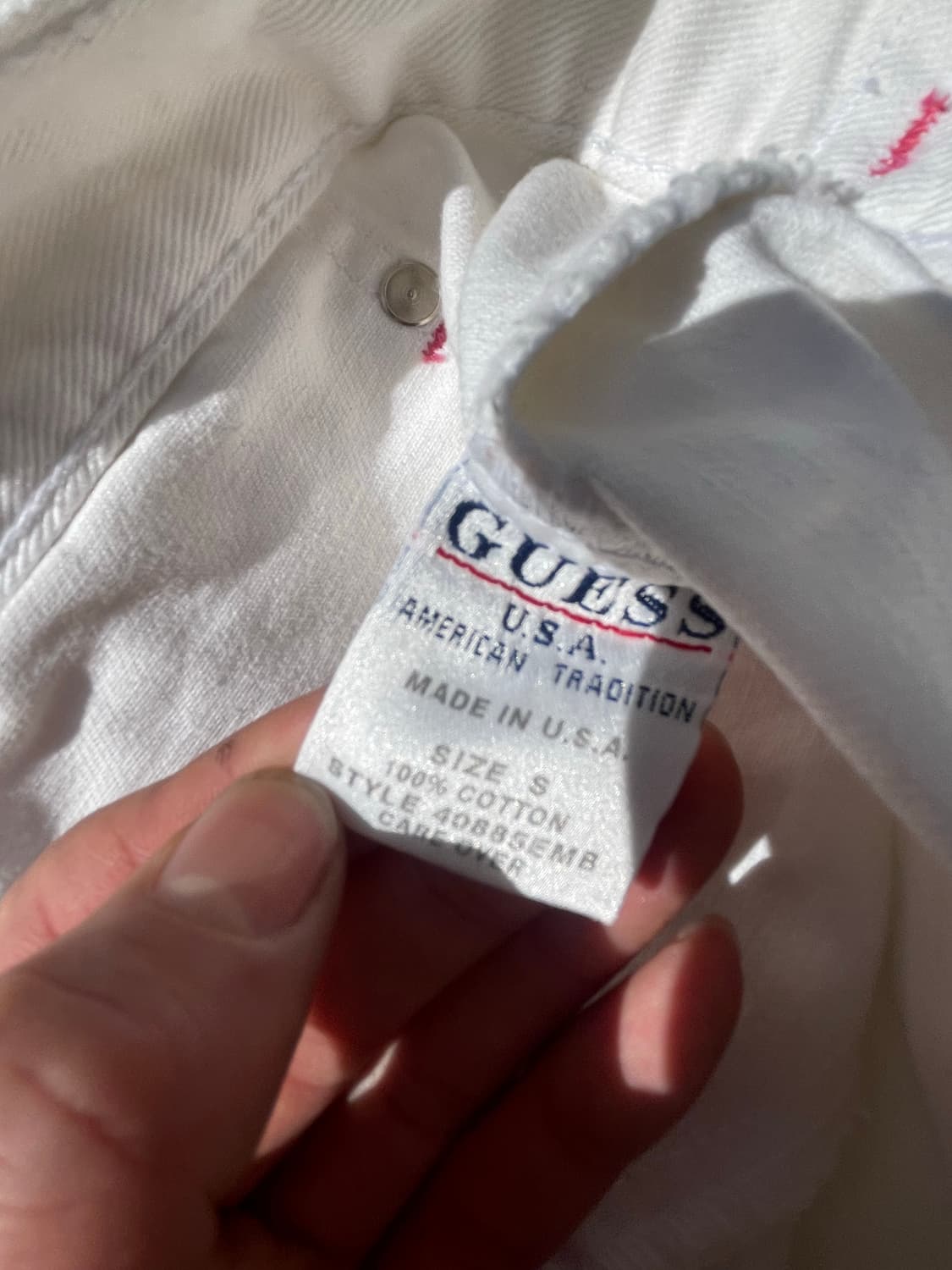 게스 히피 y2k 화이트 트러커자켓 상품이미지8