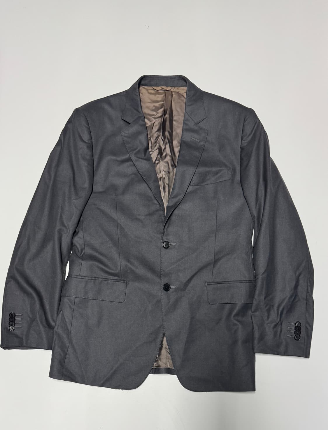 정품라벨! 듀퐁 S.T.Dupont 정장 울 자켓 48 M 그레이 상품이미지1