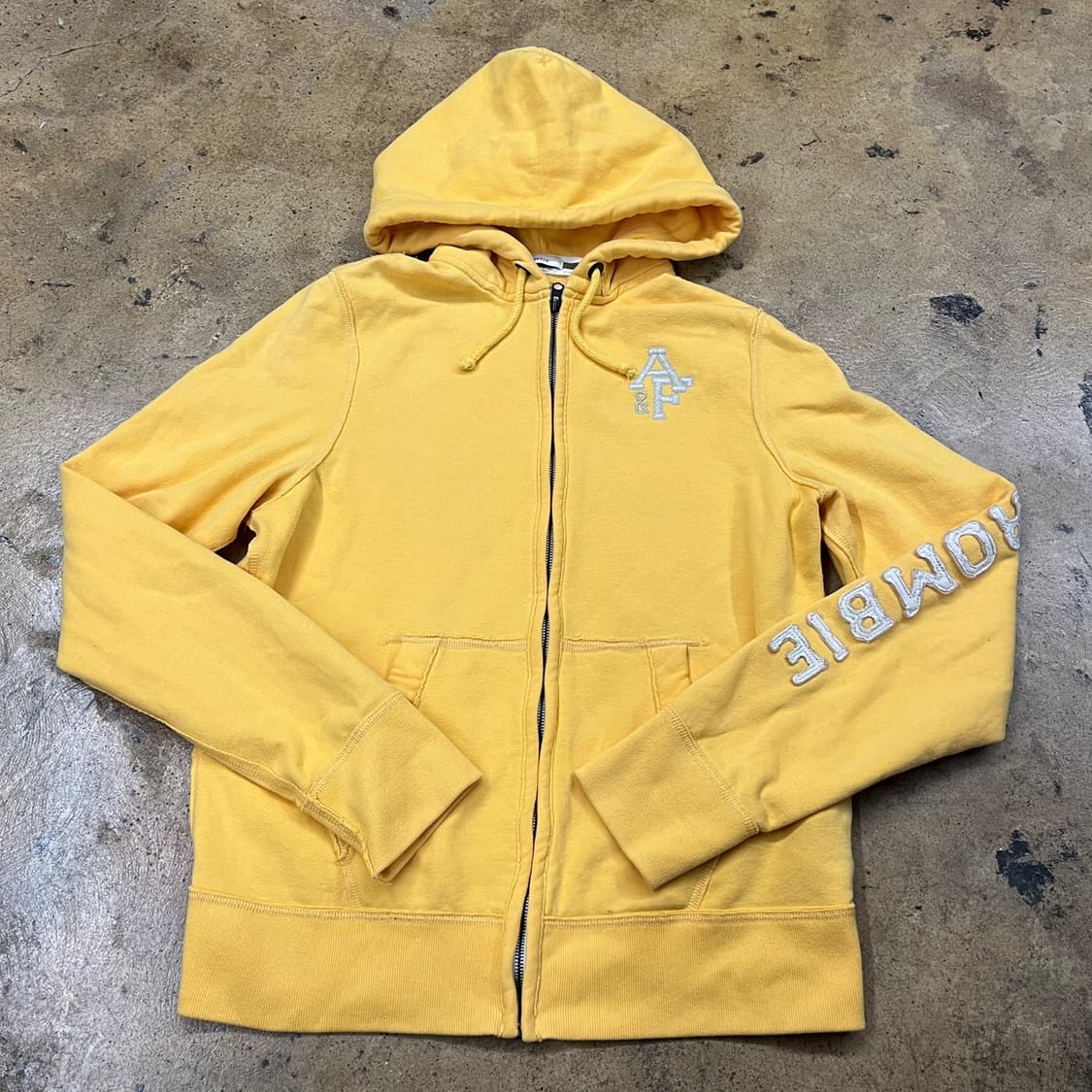 옐로우 레터링 아베크롬비 후드집업 상품이미지2