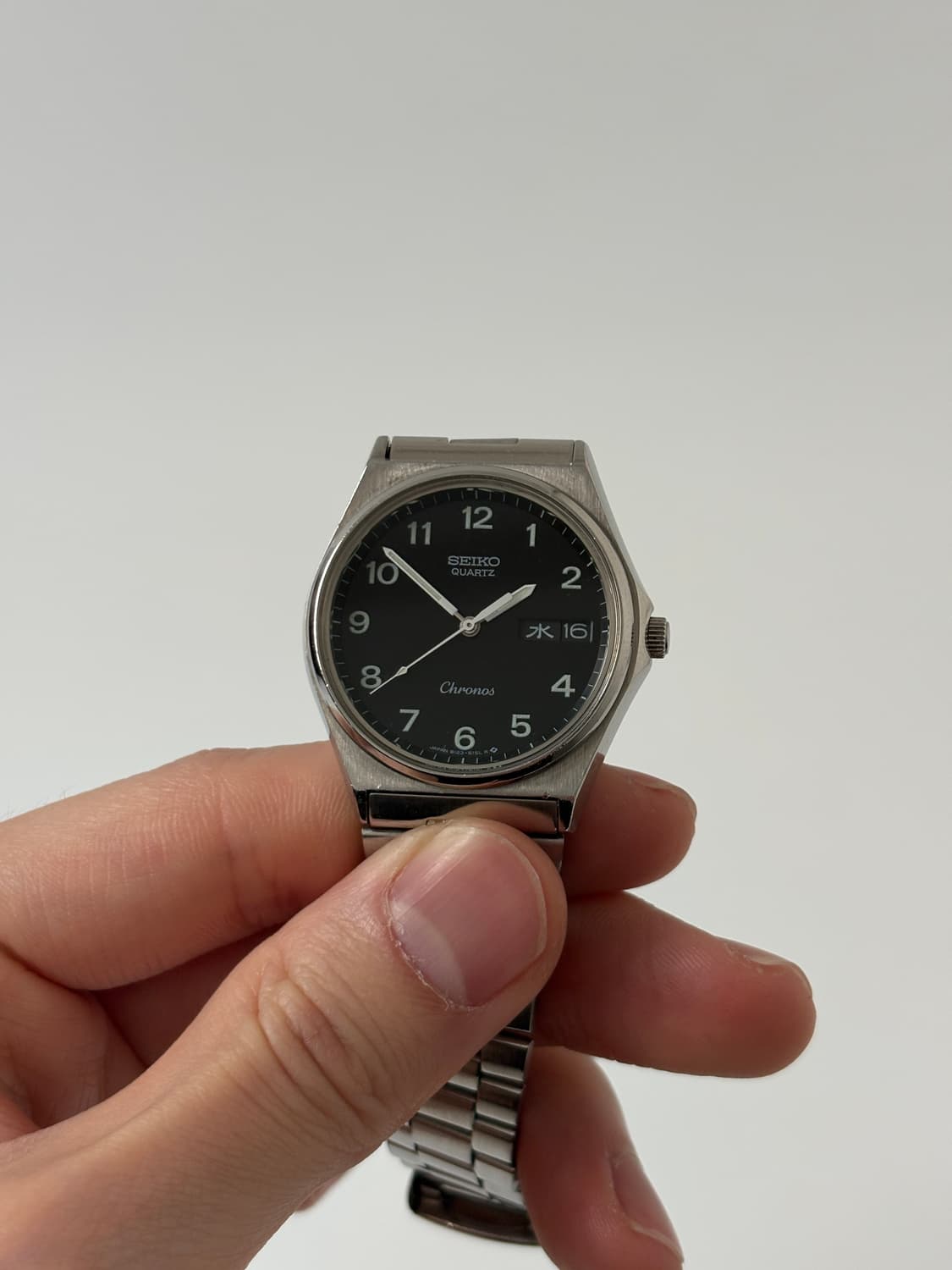 1980s Chronos Black Dial Silver Quartz 상품이미지2