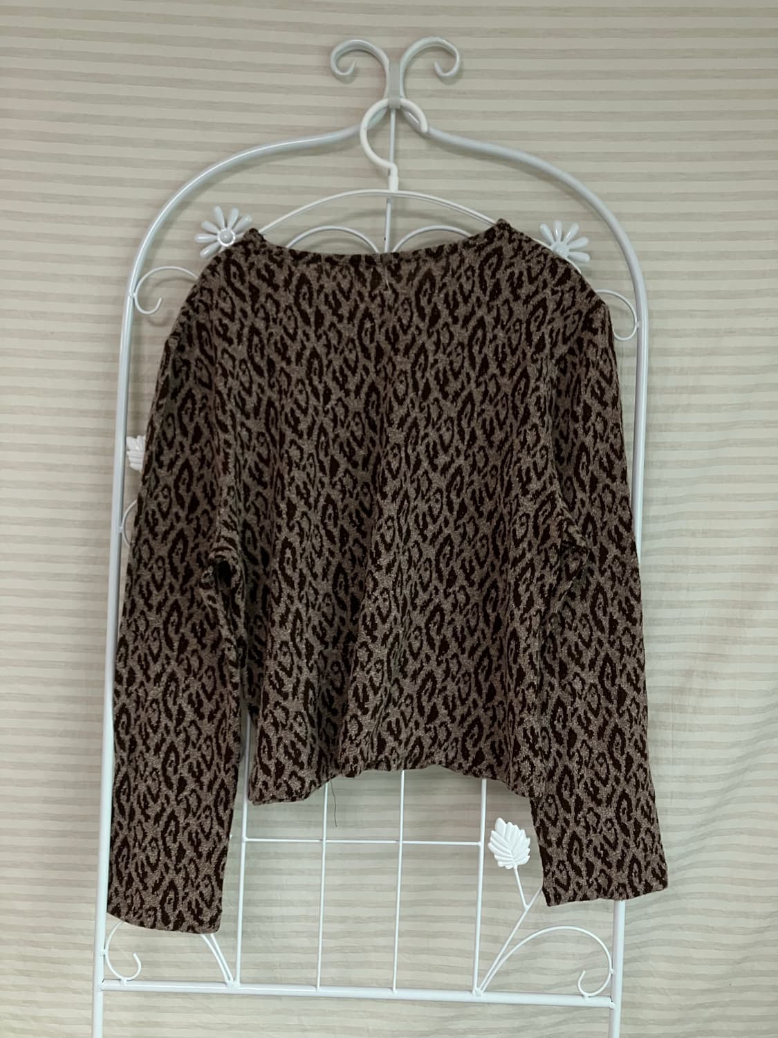 빈티지 호피 라운드 니트 y2k 스트릿 갸루 펑키 일본빈티지578 상품이미지2