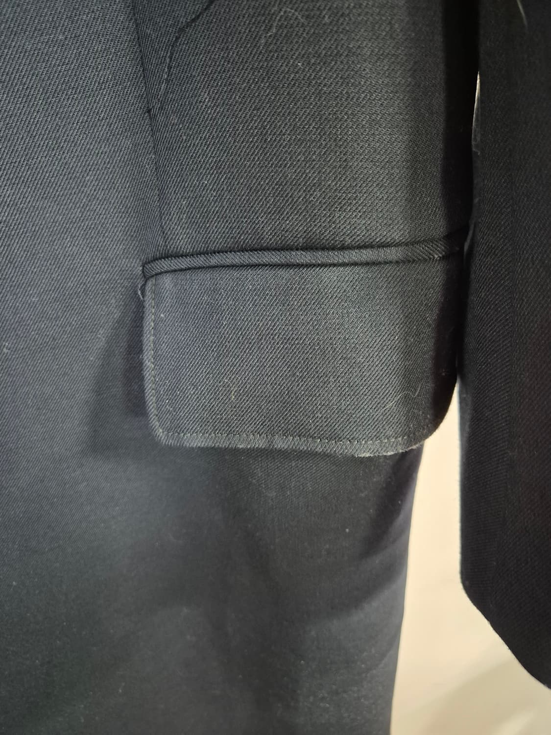 자라 남성용 네이비색 롱코트 상품이미지5