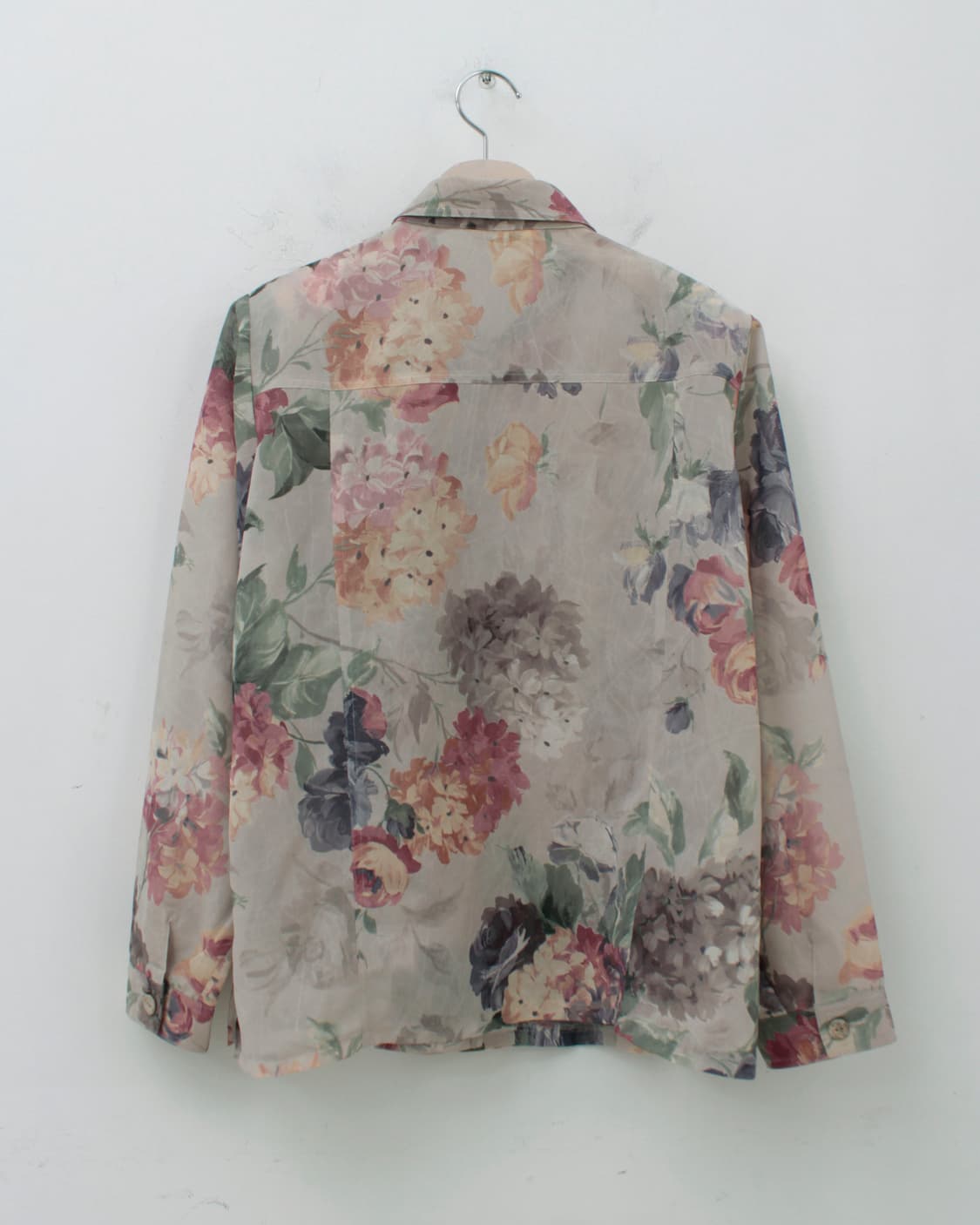 일본 빈티지 플라워 시스루 여름 블라우스 셔츠 상품이미지7