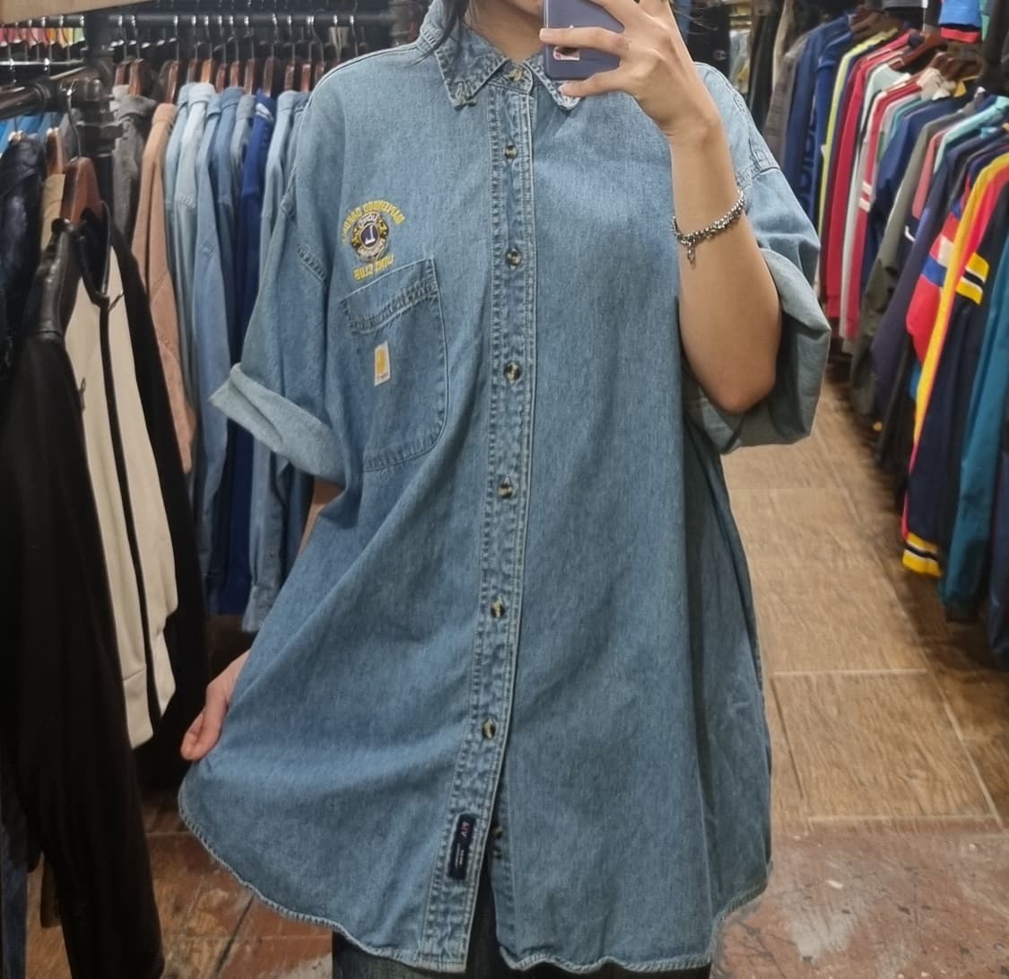 [Hi] 칼하트 데님 반팔 셔츠  상품이미지1