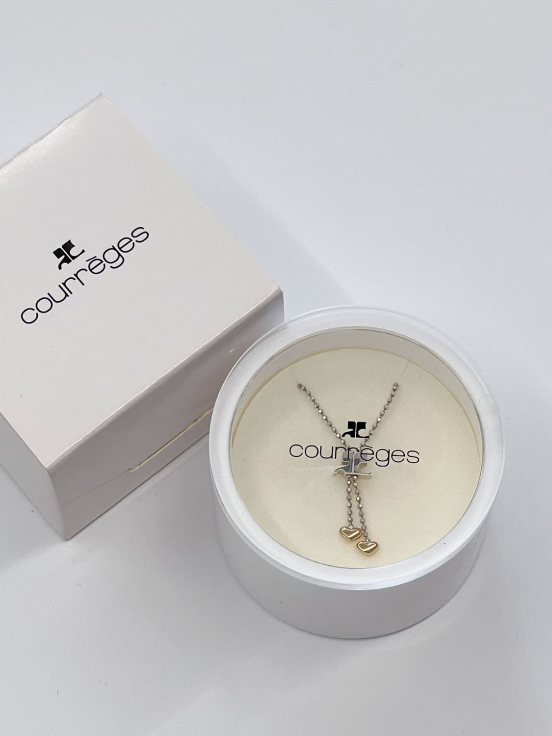 courreges / 꾸레쥬 실버925 + 18k골드 로고 목걸이 상품이미지3