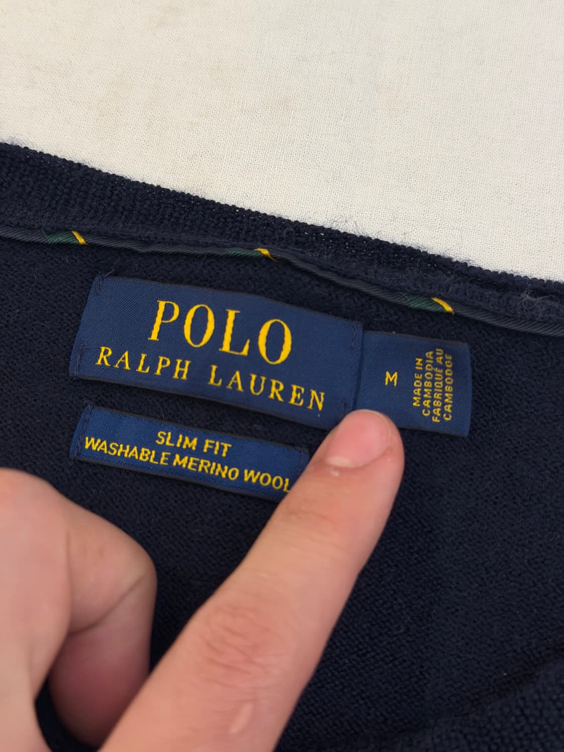폴로 랄프로렌 메리노 울 니트 네이비 상품이미지3