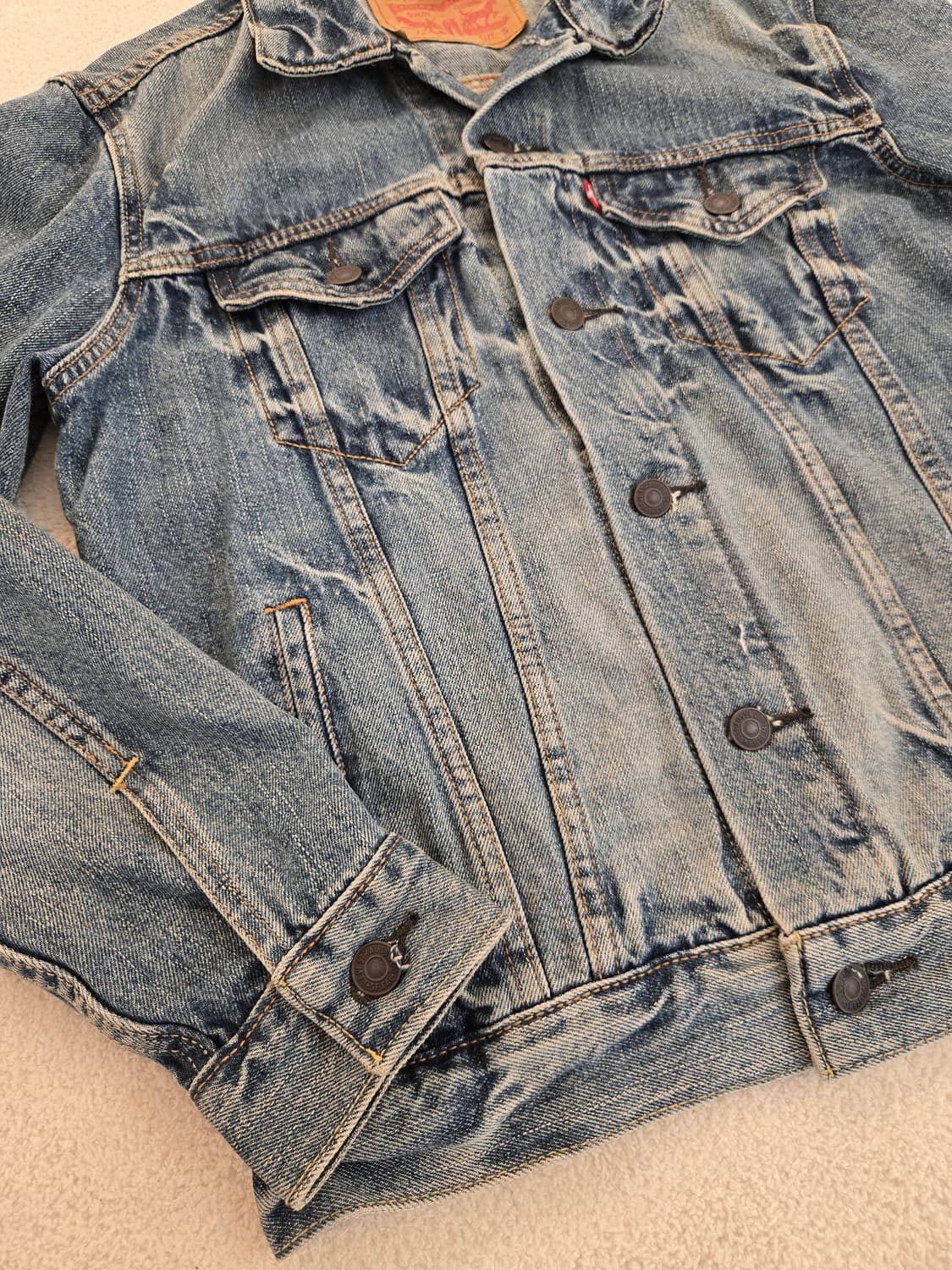 리바이스 데님 트러커 자켓 워싱잘된 청자켓 S 상품이미지4