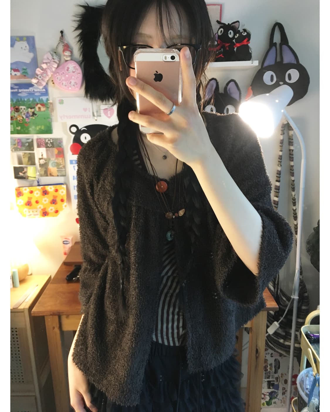 VINTAGE BUBBLE KNIT BUTTON CARDIGAN BROW 상품이미지2