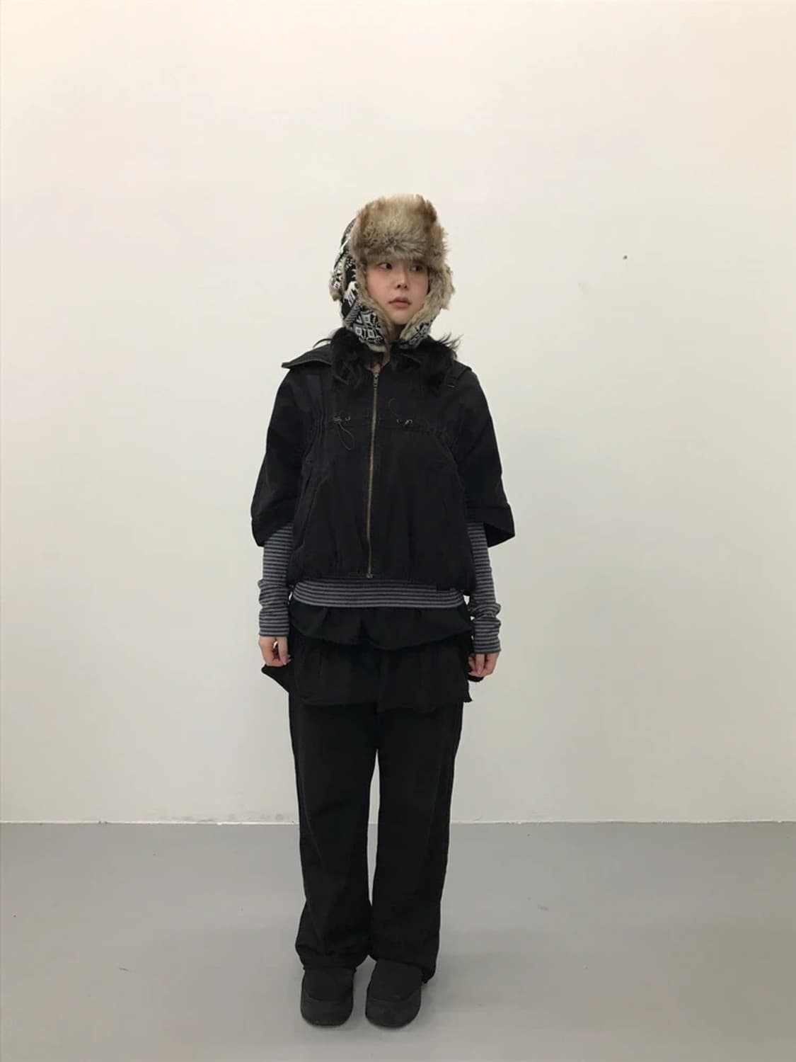 YEVS Black Cropped Dolman Jacket 상품이미지1