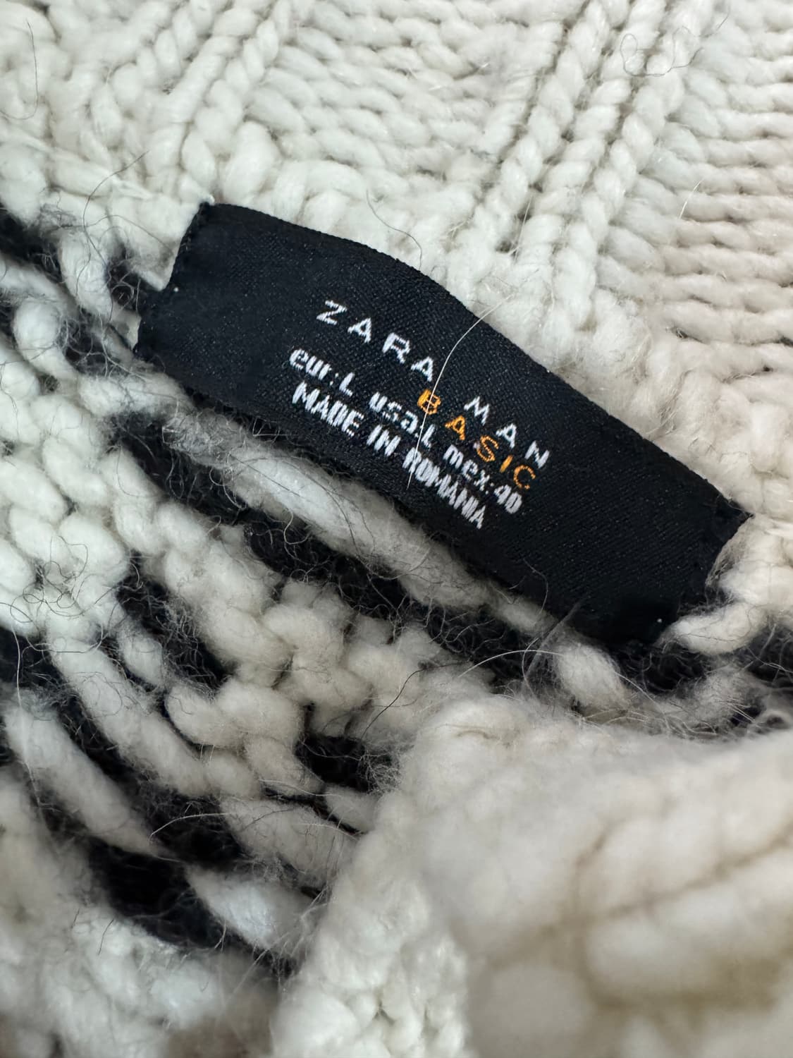 자라 ZARA 알파카 노르딕 버튼 코위찬 가디건 L 상품이미지3