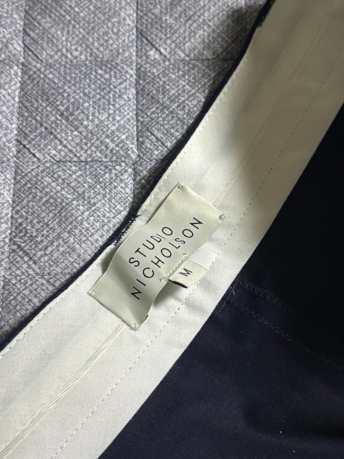 스튜디오 니콜슨 소르테 코튼 와이드 팬츠 네이비 (M) 상품이미지6
