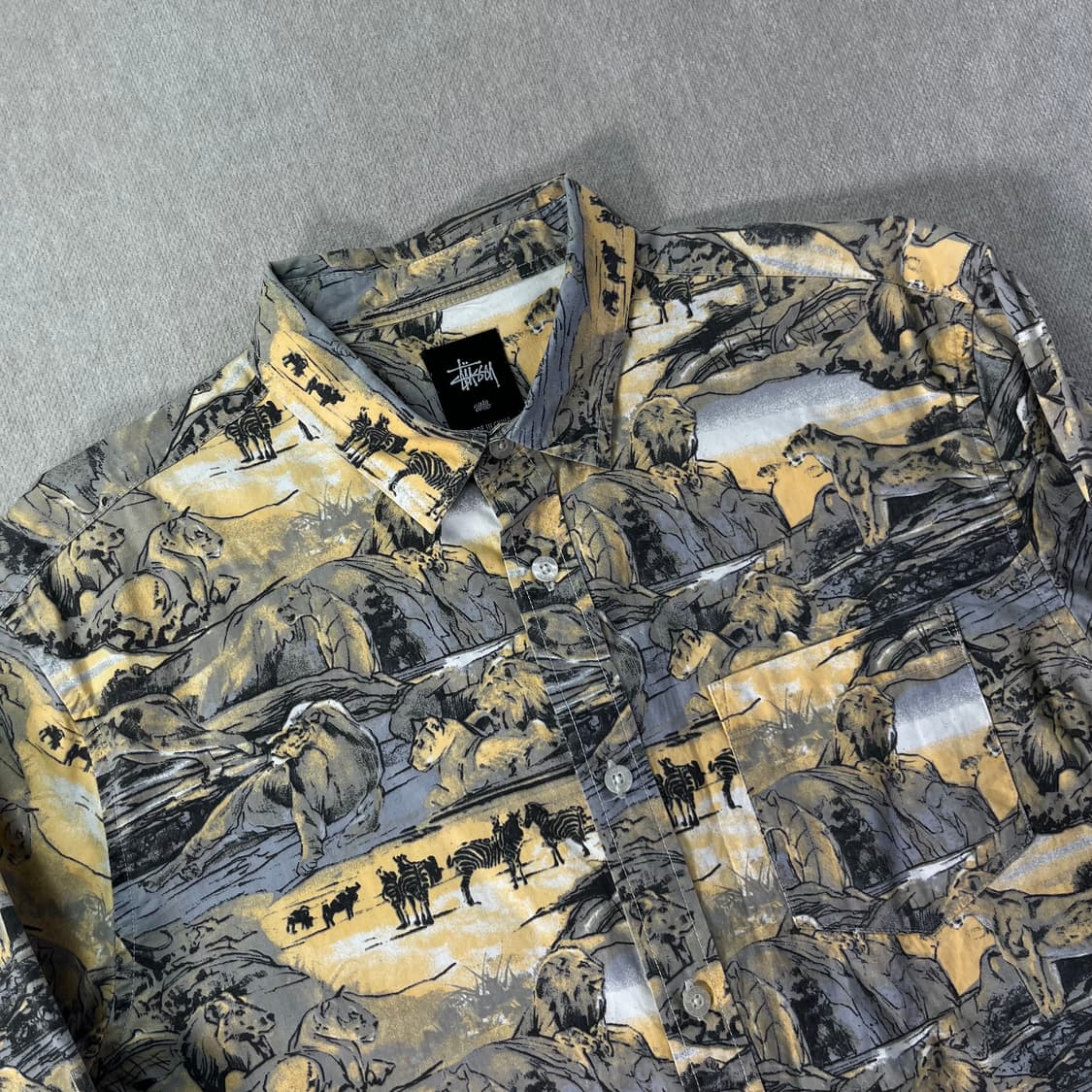 95 스투시 월드 트라이브 사파리 셔츠 상품이미지2