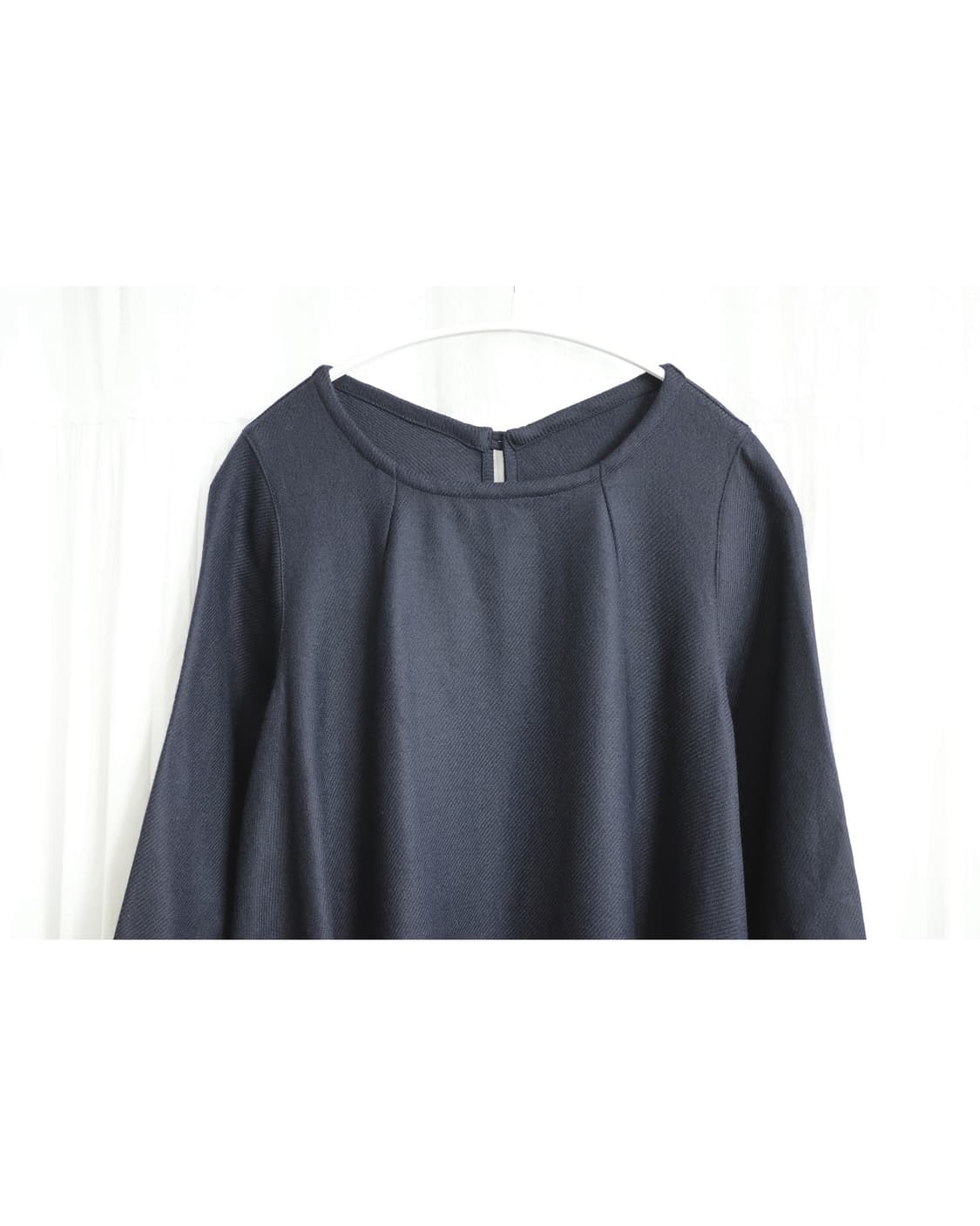 Navy A-line one-piece 상품이미지5