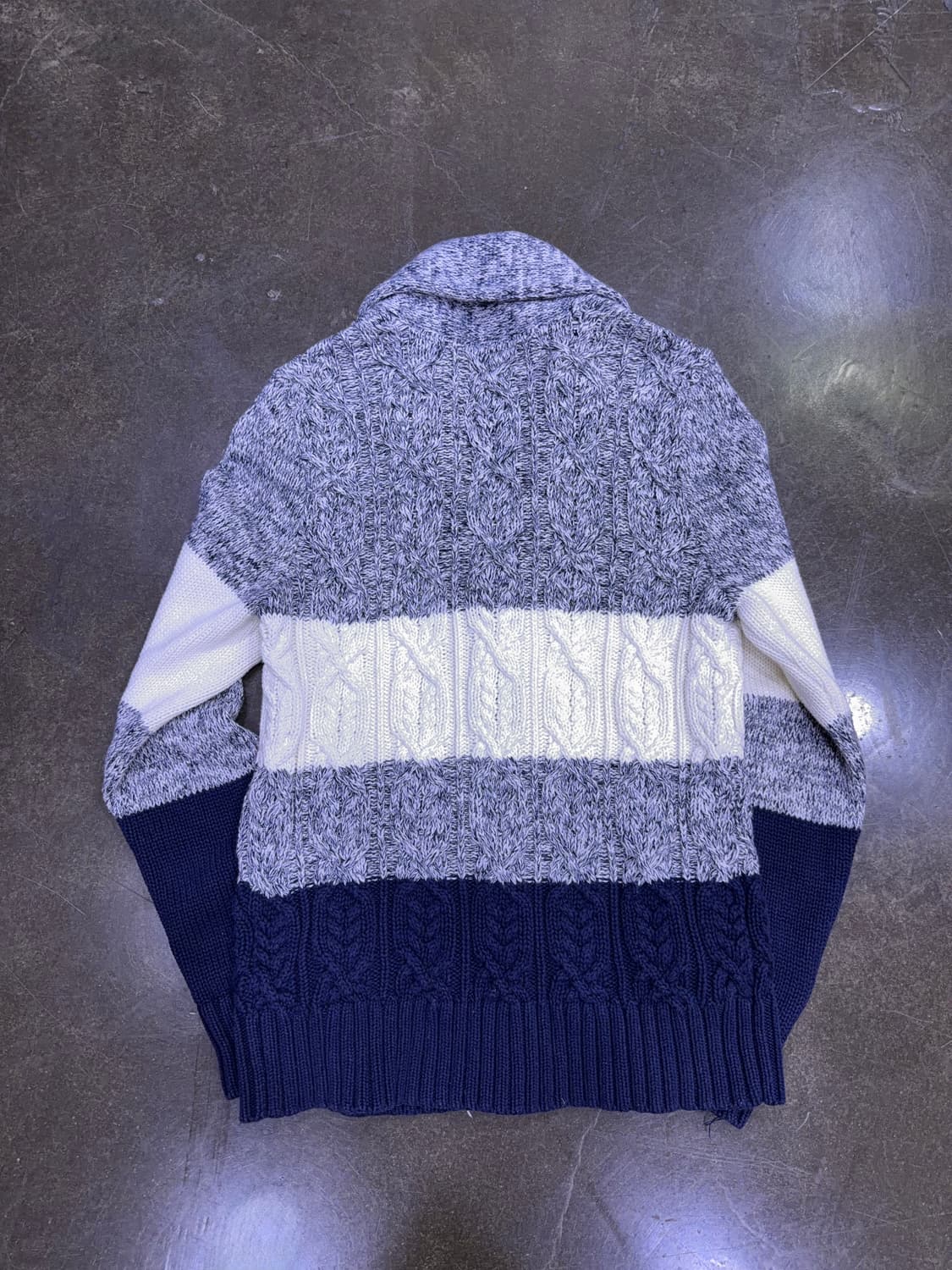 타미힐피거 케이블 배색 숄카라 넥 가디건 스웨터 S 상품이미지2