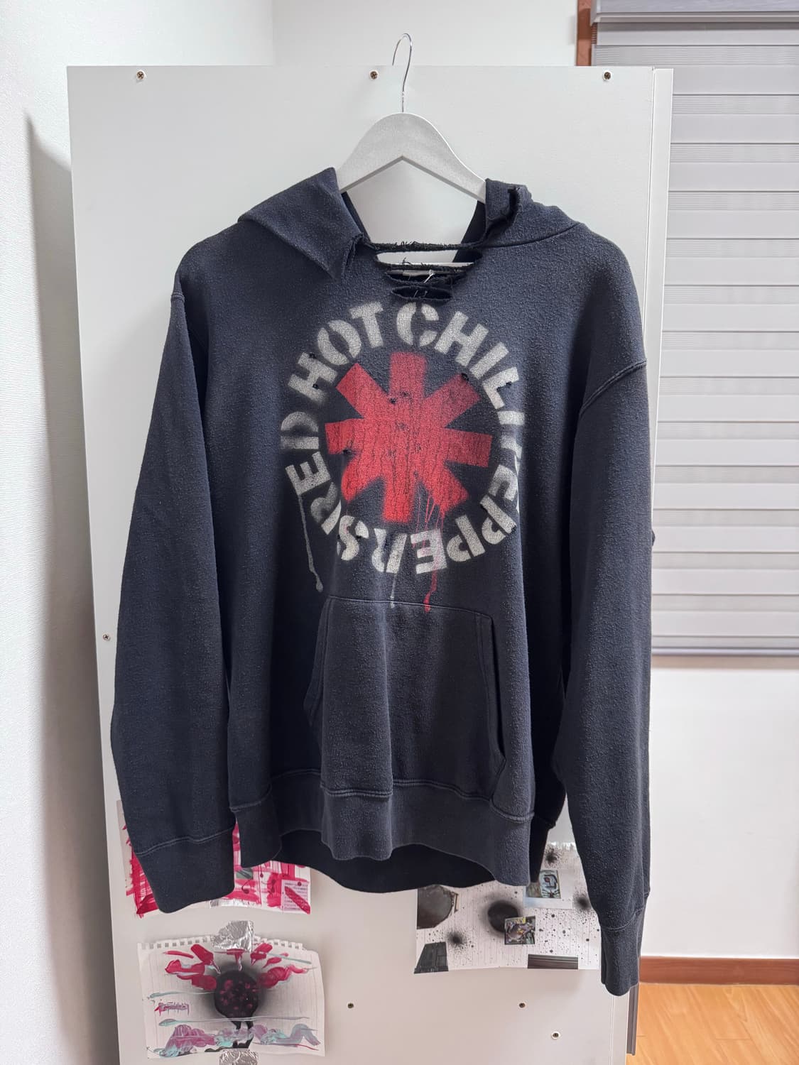 [L] sun fading Red Hot Chili peppers 후드 상품이미지2