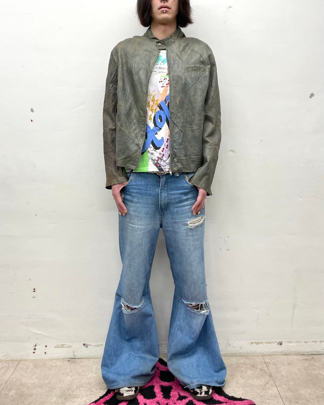 Vera Pelle Coated Denim Biker Jacket  상품이미지6
