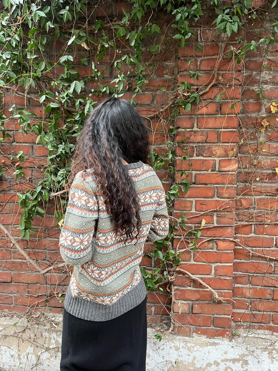 눈꽃 패턴 울 니트 상품이미지5