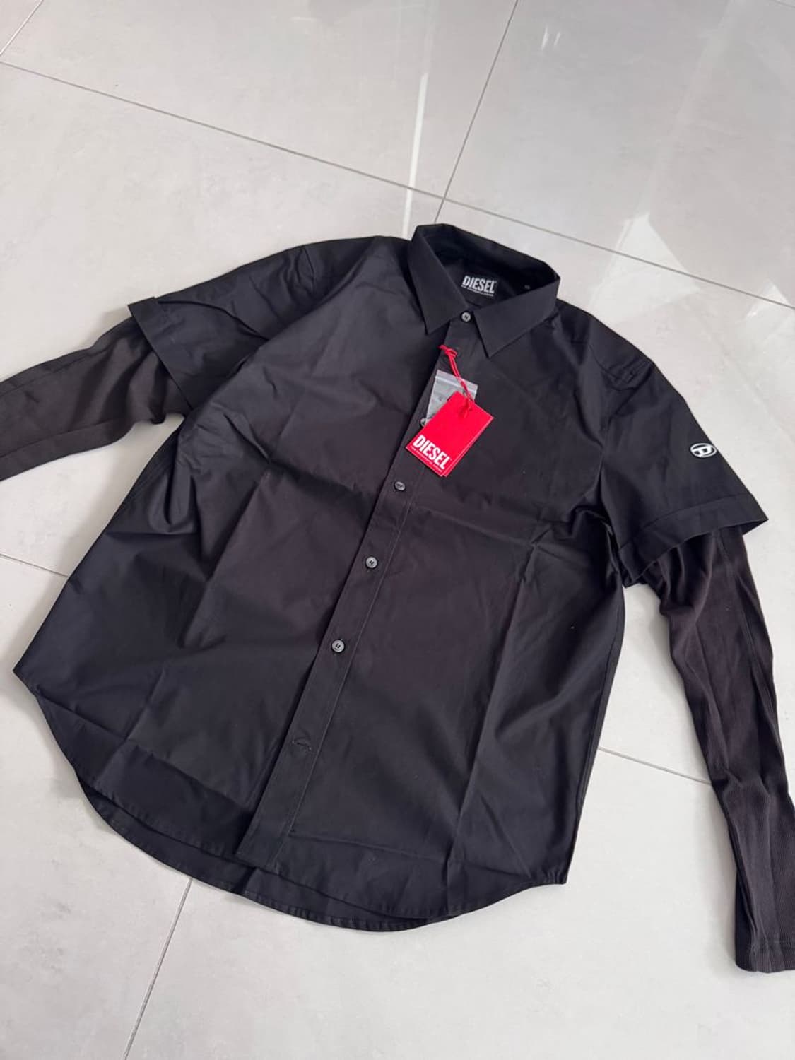 FAKE LAYERED COTTON 가짜 레이어드 코튼 긴팔 셔츠 상품이미지2