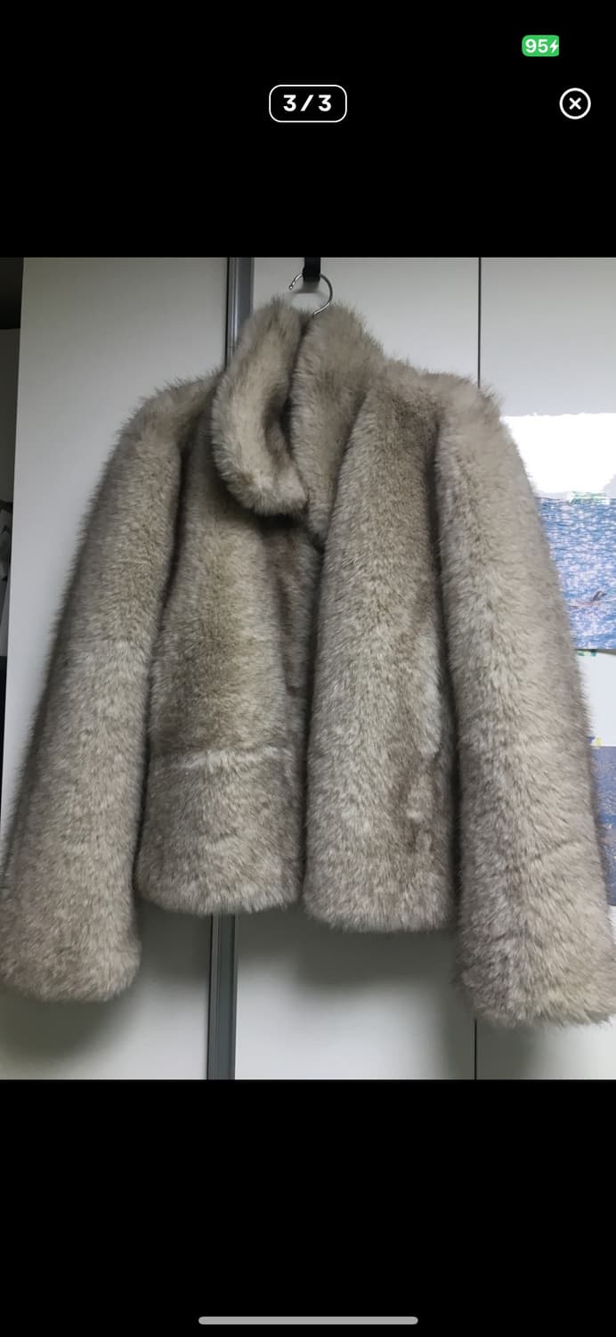 마그넷 아카이브 round fur jacket-half ivory 상품이미지3